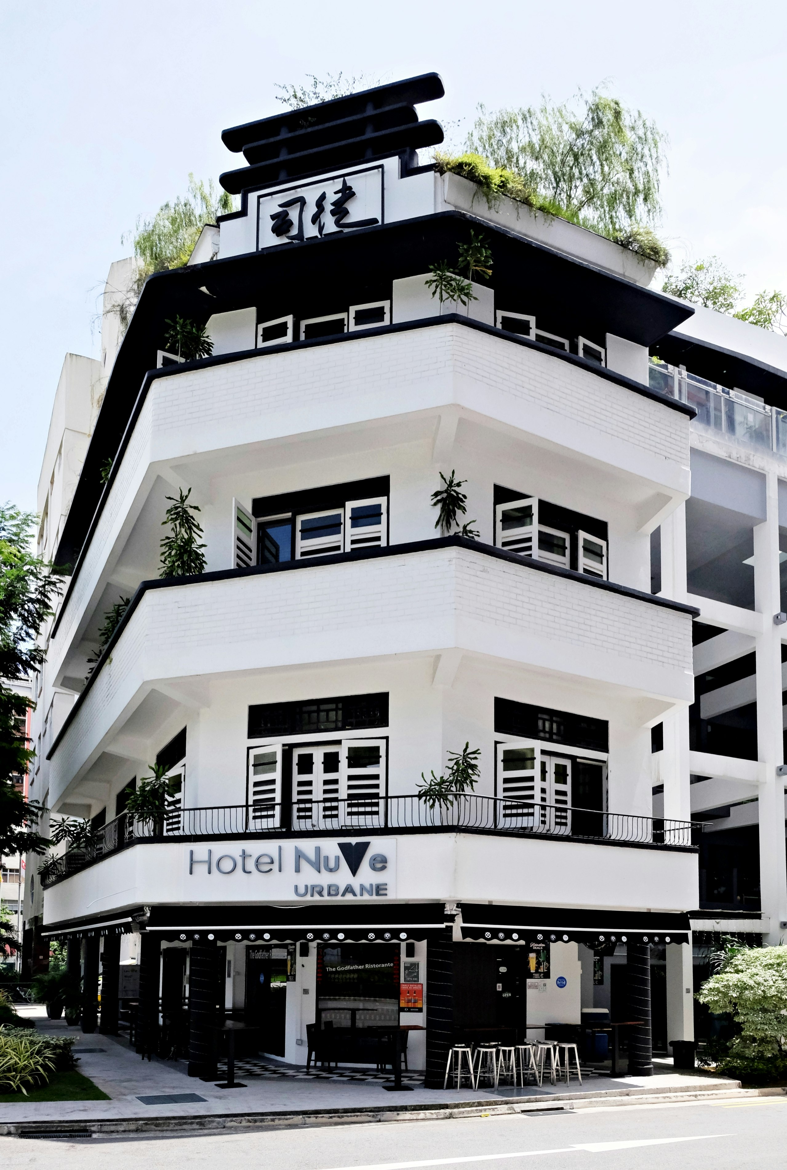 white and black concrete building